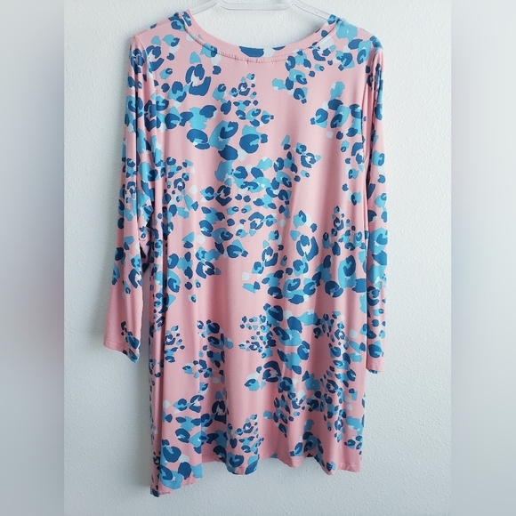 LOGO by Lori Goldstein Rayon Cheetah Printed 3/4 Sleeve Top - Picture 5 of 8